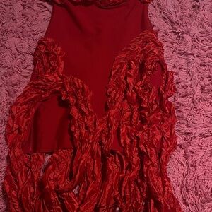 Fashion Nova Red Strapless Dress